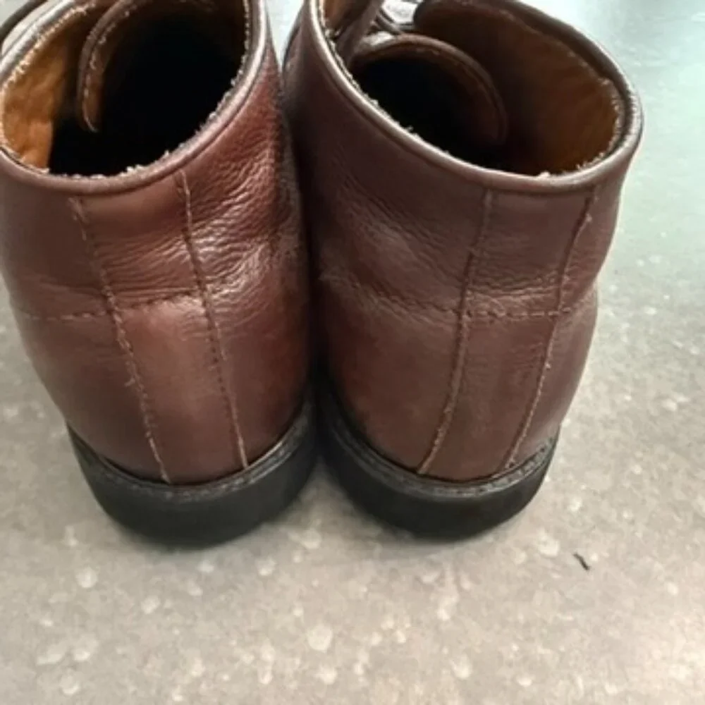 Burgundy Leather Cap Toe Chukka Boots – Size 12